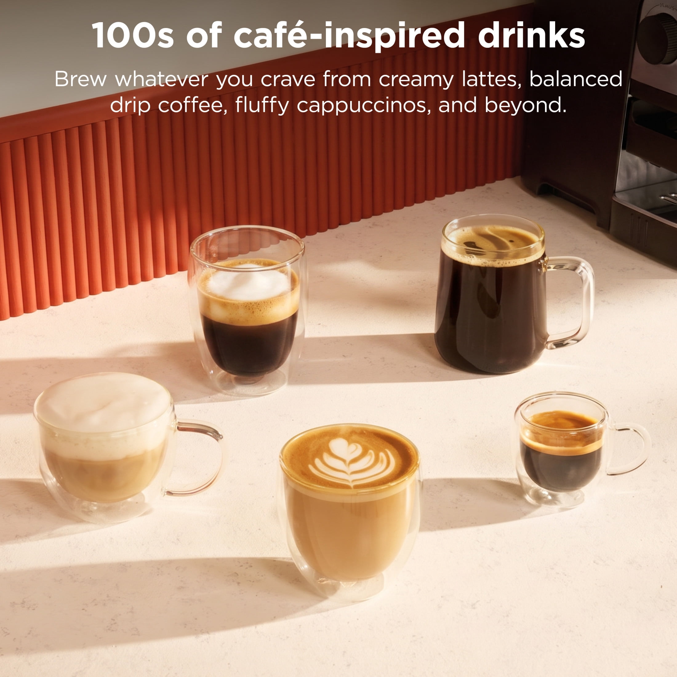Ninja Luxe Café Mini Espresso Machine, 2 in 1, Lattes, Cappuccinos, Hot Drip Coffee, Barista Assist Technology, Frother, ES300 Stainless Steel