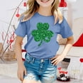 thumbnail image 2 of Toddler Girl Shirts Funny Irish Clover Pattys Short Sleeve Soft Basic St Patricks Day Vacation Tops T Shirts for Boys and Girls 4-5 Years, 2 of 4