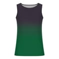 thumbnail image 4 of VBTAPA Beach Tank Tops for Men Summer Fashion Sleeveless Gradient Color Muscle T Shirts Casual Athletic Undershirts Green XL, 4 of 5