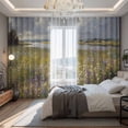 thumbnail image 2 of Spring Floral Blackout Curtains for Bedroom/Living Room, Pinch Pleated Black Out Curtains, Modern Oil Painting Botanical Pastoral Room Darkening Window Drapes with Hooks 2 Panels, 59"x70", 2 of 8