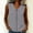 #0469-Gray, variant on Women's Sleeveless Shirts Eyelet Front Babycollar Dressy Plain Blouses Loose Casual Tank Tops