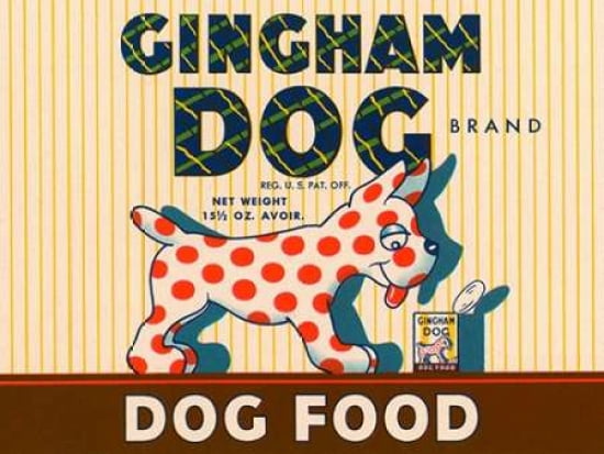 Gingham Dog Canvas