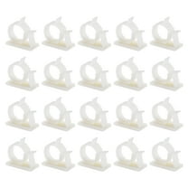 Adjustable Cable Clips, 20 Pack 22-25mm Self-Adhesive Cable Clamp Wire Clamps, White