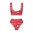 thumbnail image 2 of Honeii Christmas Hohoho Print Women’s Bikini Set,Two Piece Swimsuit Bathing Suits,Stylish High Elasticity Swimwear for Beach and Pool, 2 of 7
