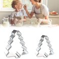 thumbnail image 3 of Biscuit Moulds Flash Deals! Christmas Tree Cookie Cutter Set 2 Piece Christmas Tree Cookie Cutter Set with Recipe Booklet for Christmas Decoration Diy Gift Home Children Baking Tools, 3 of 3