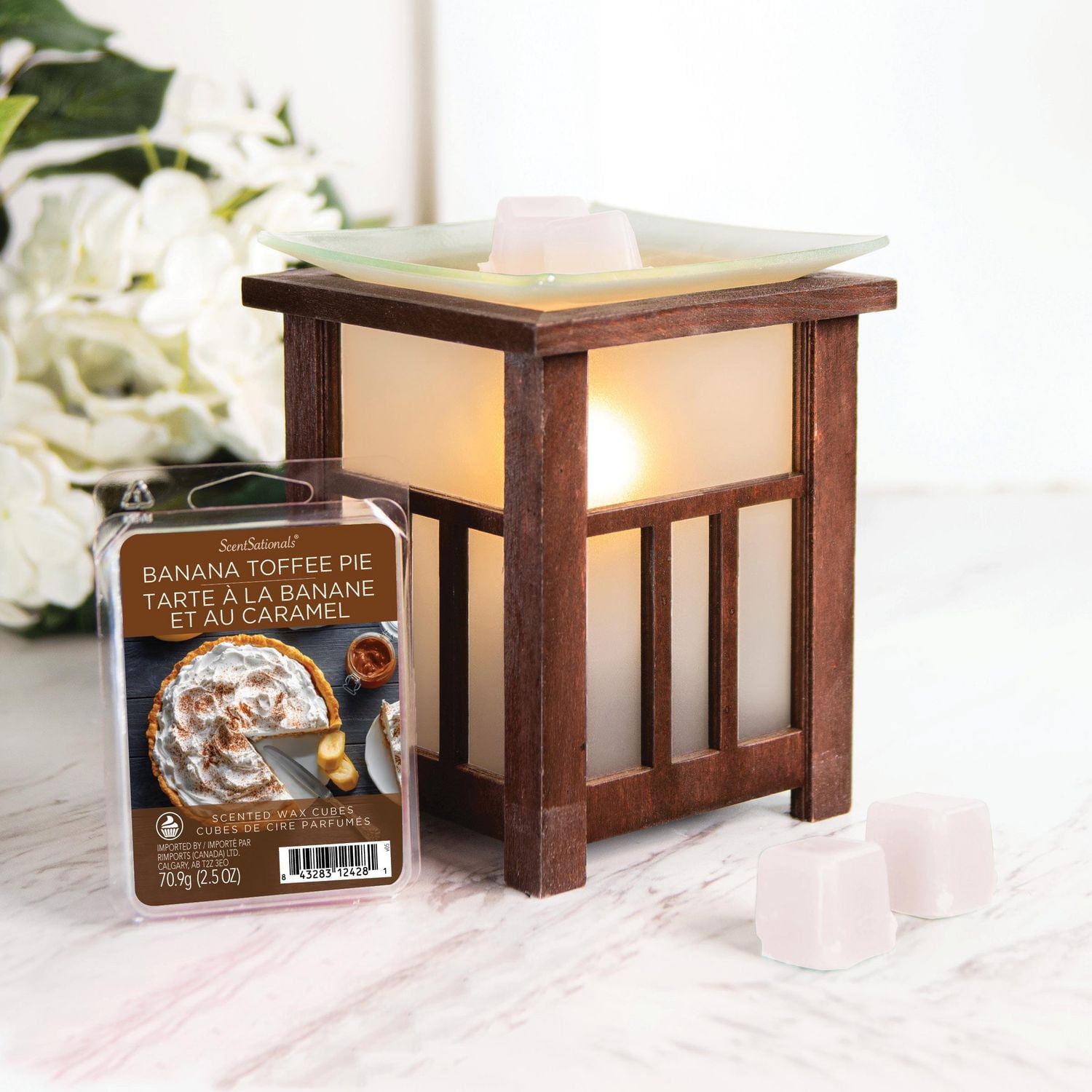 Cubes de cire parfumée ScentSationals - Tarte à la banane et au caramel 2,5 fois (70,9 g)