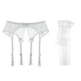 thumbnail image 4 of TELOLY Women Sheer Garter Belt Pantyhose & Stocking Set, 4 of 7