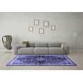 thumbnail image 3 of Ahgly Company Machine Washable Indoor Rectangle Persian Blue Traditional Area Rugs, 8' x 10', 3 of 4