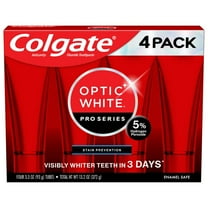 Colgate Optic White Pro Series Whitening Toothpaste 3.3 Ounce (Pack of 4)