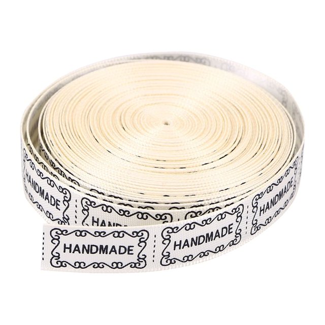 Cinta hecha a mano de 10 yardas y 13 mm con diseño impreso en inglés para bodas, manualidades, regalos, repostería, envolturas, cinturones y accesorios de costura.