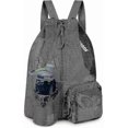thumbnail image 2 of Drawstring Swim Gym Pool Backpack Separated Waterproof Dry Compartments Bag Dry And Wet Bag Swimming Equipment Mesh Bag, 2 of 4