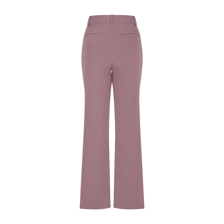 curvy fit women's dress pants Kilaqueen Womens Dressy Work Pants Casual Office Curvy Fit Slacks High Waisted Comfy Stretchy Flare Dress Pants Bootcut Business Yoga Trousers,