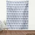 thumbnail image 3 of Ambesonne Geometric Fabric by the Yard Upholstery, Blue Skulls Optical, 5 Yards, Navy Blue White, 3 of 4