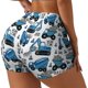thumbnail image 1 of Fotbe Blue Excavator Shorts Sin Costuras – Shorts Deportivos de Cintura Alta para Mujer, Elásticos para Gimnasio, Yoga, Running o Ciclismo-Medium, 1 of 8