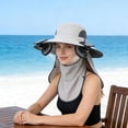 thumbnail image 6 of Nkmbld Solar Fan Hat with Neck Flap, Wide Brim Sun Hat with 2 Removable Usb Solar Charging Fans, Outdoor Hiking Camping Fishing Cap for Men Women, 6 of 8