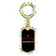 thumbnail image 4 of Jesus Saved My Life Pulse Stainless Steel or 18k Gold Premium Swivel Dog Tag Keychain, 4 of 10