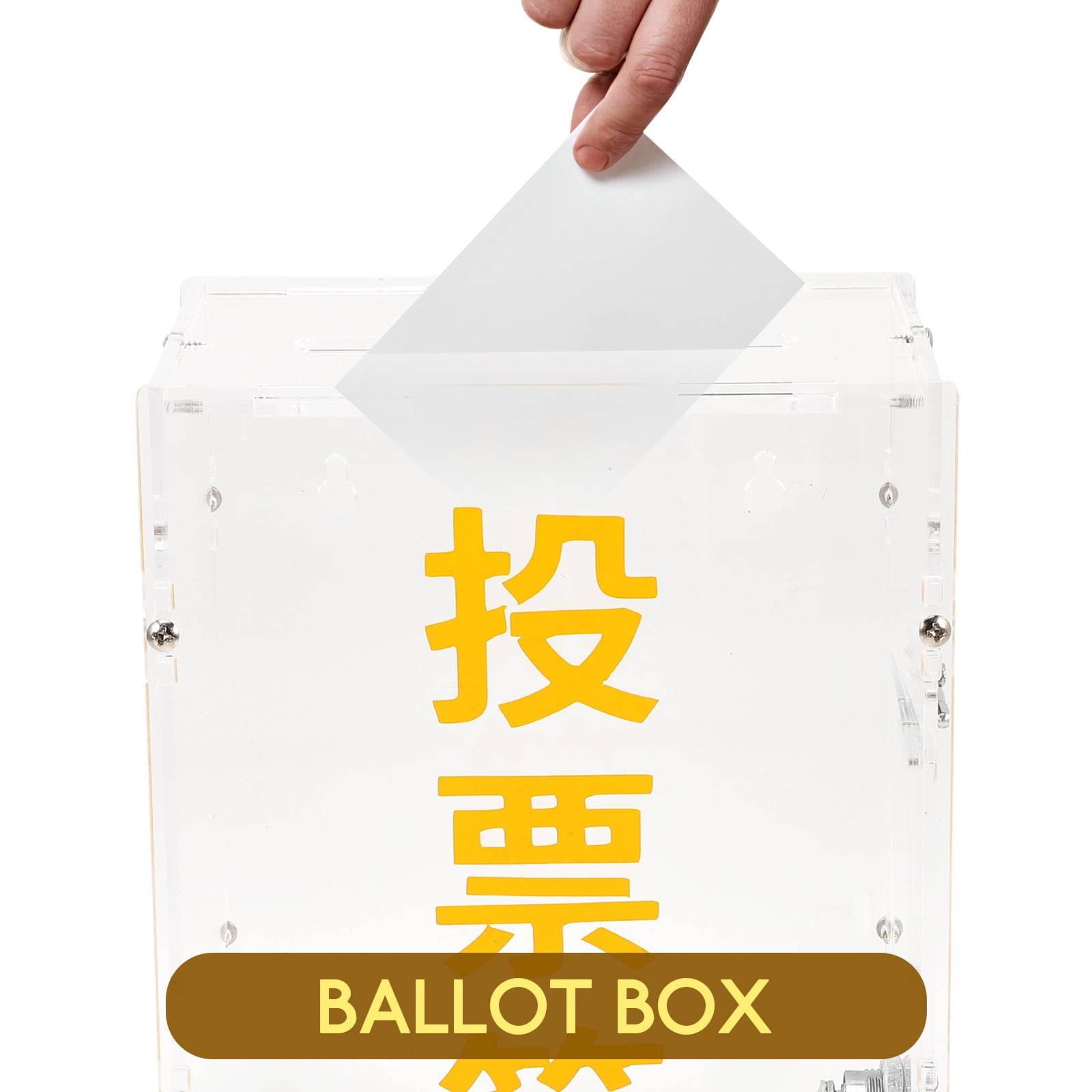 MLINS  Ballot Box with Lock Boxes Wall Mounted Mailbox Transparent