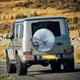 thumbnail image 5 of Fuzoiu Winter Reindeer In Snowy Mountains Print Universal Spare Tire Cover with Buckle Strap, Waterproof Wheel Covers for Jeep, Trailer, RV, Truck and All Car-16 inch, 5 of 6