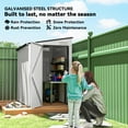 thumbnail image 4 of Outsunny Storage Shed Lockable Galvanized, 4 x 6 ft, White, 4 of 10