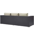 thumbnail image 6 of Modway Convene 3 Piece Set Outdoor Patio with Fire Pit in Espresso Beige, 6 of 9