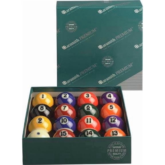 Aramith Pure Phenolic Premium Regulation Size Billiard Balls Set (16 Count)