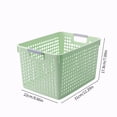 thumbnail image 3 of Xihbxyly Cesta de Lavandería de Plástico, Diseño de Asa Plateada, Agarre Ergonómico, Plástico Ligero y Duradero, Organizador Versátil para El Hogar, Uso En Dormitorios, Juego de 2, Tamaño 31 X 22 X 1, 3 of 7