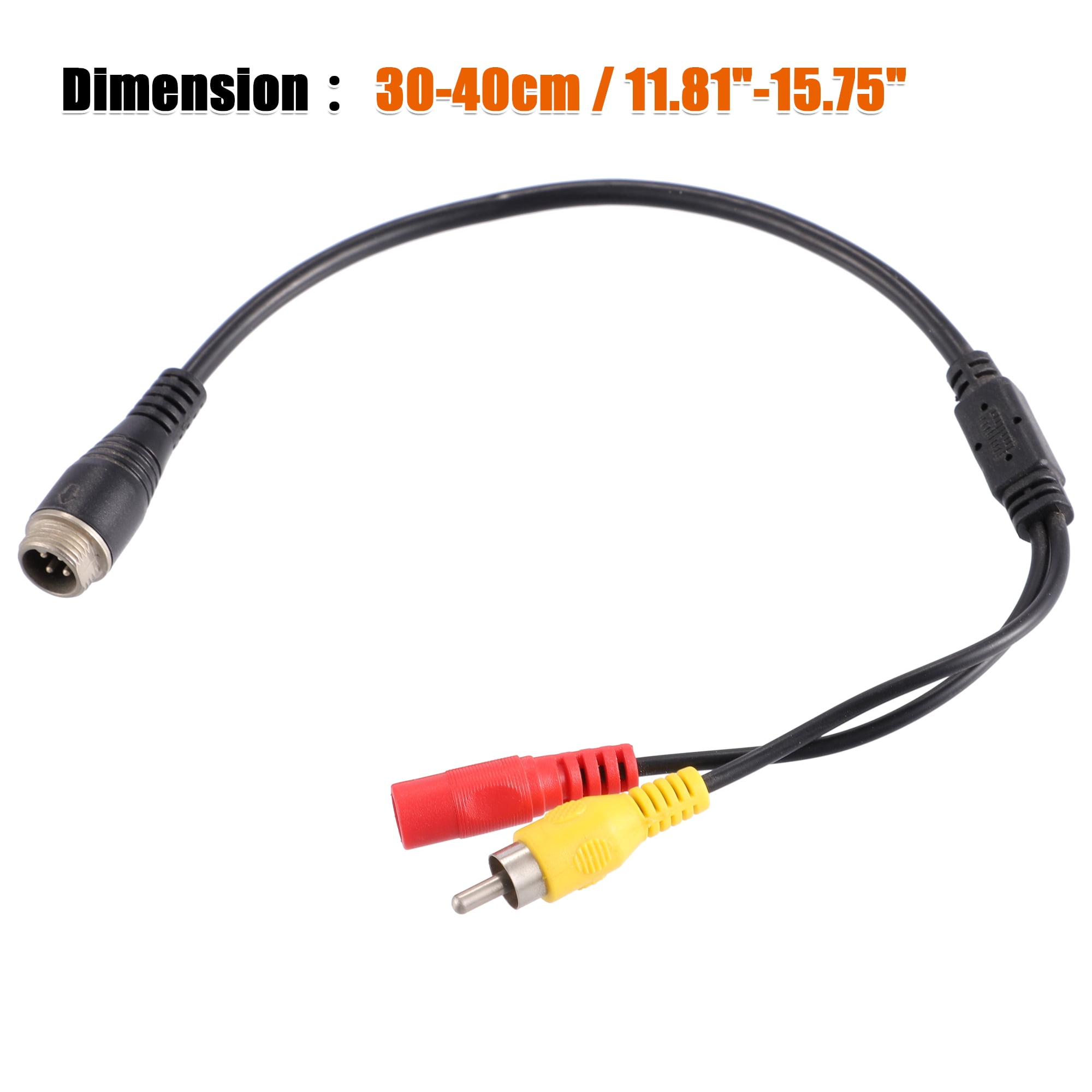 Unique Bargains Car Camera Adapter Male to RCA AV Male DC Female Connector