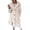 Apricot M, variant on Winter Women Jacket Thick Fleece Turn-down Collar Long Sleeves Button-down Solid Color Mid Length Heat Retention Outdoor Coat