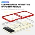 thumbnail image 4 of SaniMore for Samsung Galaxy Z Flip 4 Crystal Clear [Not Yellowing Technology] Case, Hard PC & TPU Bumpers Case with Wireless Charging Shockproof Protective Case for Samsung Z Flip 4, Red, 4 of 7