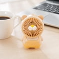 thumbnail image 5 of Handheld Portable Turbo Fan with Ice Cooler, Speed Rechargeable Personal Fan Small Pocket Fans for Travel/Outdoor/Home/Office(Yellow), 5 of 8