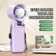 thumbnail image 3 of Weloille Semiconductor Ice Compress Handheld Fan 1 Piece, Fast Cooling Portable Rechargeable 3 Speed, Cold Compress Quiet Personal Cooling Fan, for Outdoor Summer Commute Office Home, 3 of 5