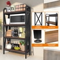 thumbnail image 3 of 27.6"L Metal Storage Shelves,4-Tier Storage Shelves Metal and Wooden Kitchen Shelves for Garage,Pantry,Kitchen, 3 of 7