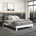 thumbnail image 5 of Steve Silver Nix Modern Solid Wood Queen Size Lo Profile Platform Bed, White, 5 of 12