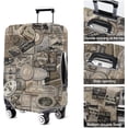 thumbnail image 5 of Travel Luggage Cover Suitcase Protector Fits 18-32 Inch Luggage Wheel Covers Patterned Travel Related Items Flower Luggage Protector Elastic Luggage Anti-scratch Suitcase Cover L, 5 of 5