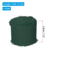 thumbnail image 2 of Uxcell 1.5" x 5 Yard Fringe Chiffon Silk Ribbon 3 Rolls Handmade Frayed Ribbon, Dark Green, 2 of 6