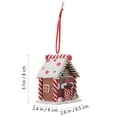 thumbnail image 2 of PAMINGONO Xmas Ornaments House Shaped Multi Colored Resin Christmas Listing Pendants 1Pcs, 2 of 8