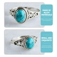 thumbnail image 5 of Turquoise Ring Western Jewelry Rings for Women Birthday Gifts Alloy Wedding Miss, 5 of 6
