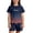 outfits 8#Navy, variant on ZXLBBD Girls' Summer Letter Print Gradient Print Outfit for Kids Short Sleeve Design Casual Outdoor Ensemble Clothes Sets,Navy,Size 7 Y-8 Y