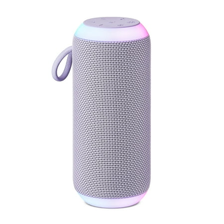 onn medium rugged speaker with led lighting, lilac