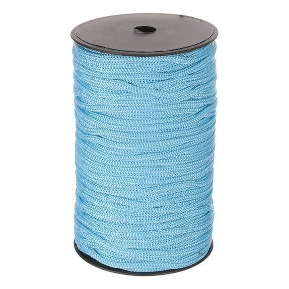 1/4 Inch Polypropylene Rope Braided Ropes, 328ft Nylon Rope for Clothesline, Camping, Hiking Sky Blue
