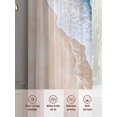 thumbnail image 6 of Beach Waves Modern Art Sheer Curtains 108 Inches Long 2 Panels Watercolor Blue Ocean Light Filtering Semi Sheer Window Curtains Drapes for Bedroom Living Room 52"x108", 6 of 7