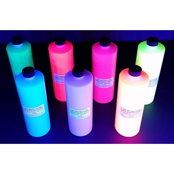 Glow Paint 8oz bottle UV Blacklight Reactive Fluorescent Neon Acrylic