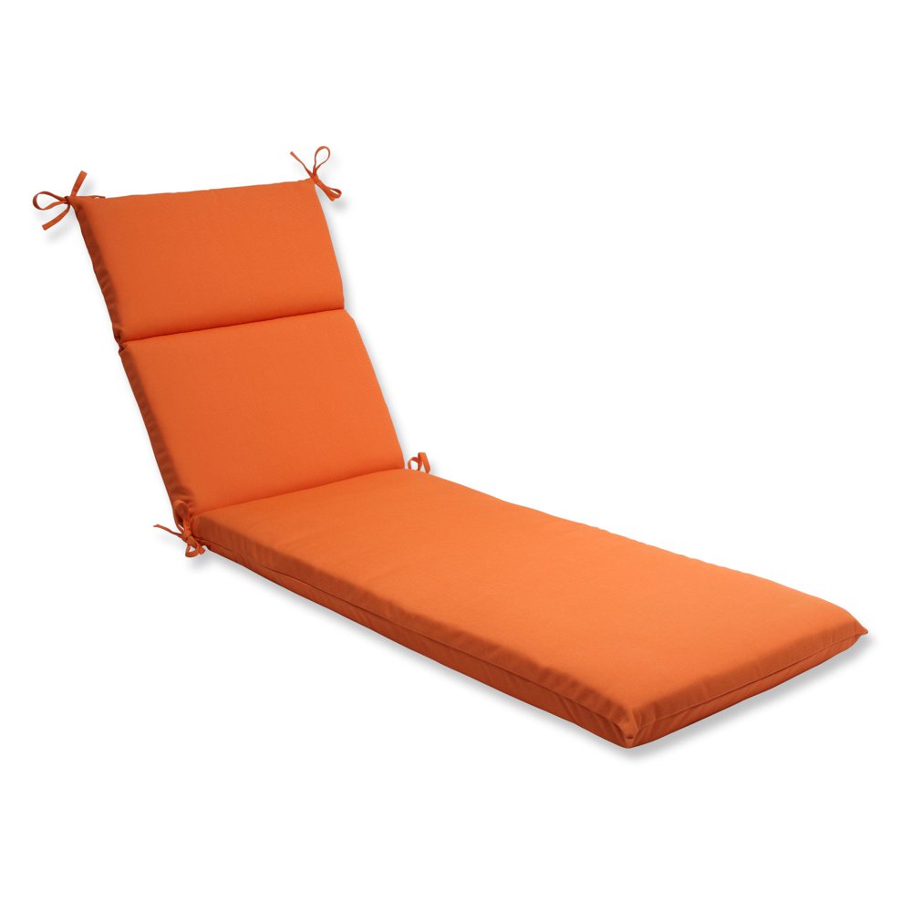 Pillow Perfect Outdoor/ Indoor Chaise Lounge Cushion with Orange