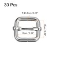 thumbnail image 2 of Slides Buckles, 30 Pack 15x15x3.8mm Metal Roller Pin Buckles, Silver Tone, 2 of 5