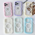 thumbnail image 2 of Compatible for iPhone 13 Pro Case with Magsafe, Wave Magnetic Phone Case Cute Water Ripple Candy Colors Frame Shockproof for iPhone 13 Pro Phone Case for Women 6.1 Inch - Light Blue, 2 of 8