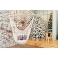 thumbnail image 3 of Simply Daisy Christmas Burgandy Colored Reindeer Through the Woods Winter Soft Spun Polyester Indoor/Outdoor Throw Pillow, 20" x 20", 3 of 3