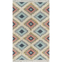 Novogratz by Momeni INDIOIND-2MTI5070 Indio 100% Wool Hand Made Contemporary Area Rug, 5' X 7', Multi-Color:Multi,Material:Wool