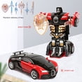 thumbnail image 2 of Coche de juguete de deformación de un botón, Robot de conversión automática de colisión inercial para niños, 2 of 4