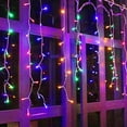 thumbnail image 2 of Freezing Rain Fairy Lights for Outdoor Use, LED Light Curtain with Timer, IP44 Waterproof, 8 Modes,Indoor for Christmas, Garden Decoration(color), 2 of 9