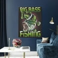thumbnail image 5 of Xecao Big Bass Fish for Ready-to-Hang Canvas Art 12x16 Inches - Waterproof HD Print Solid Wood Frame for Gifting,Vertical, 5 of 8